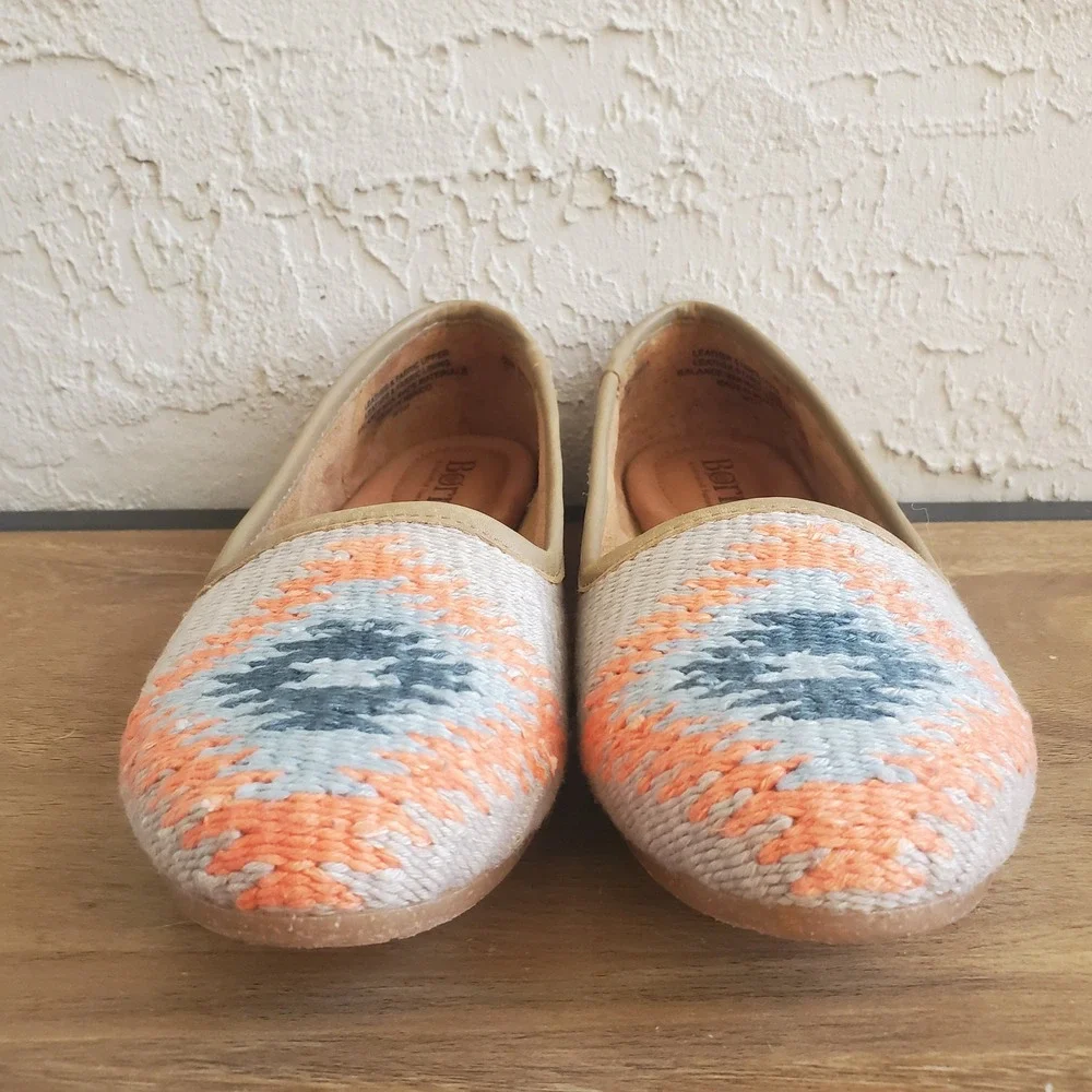 Born Giselle Flats Southwestern Womens 7 Hand Woven Aztec Boho Ballet Comfort